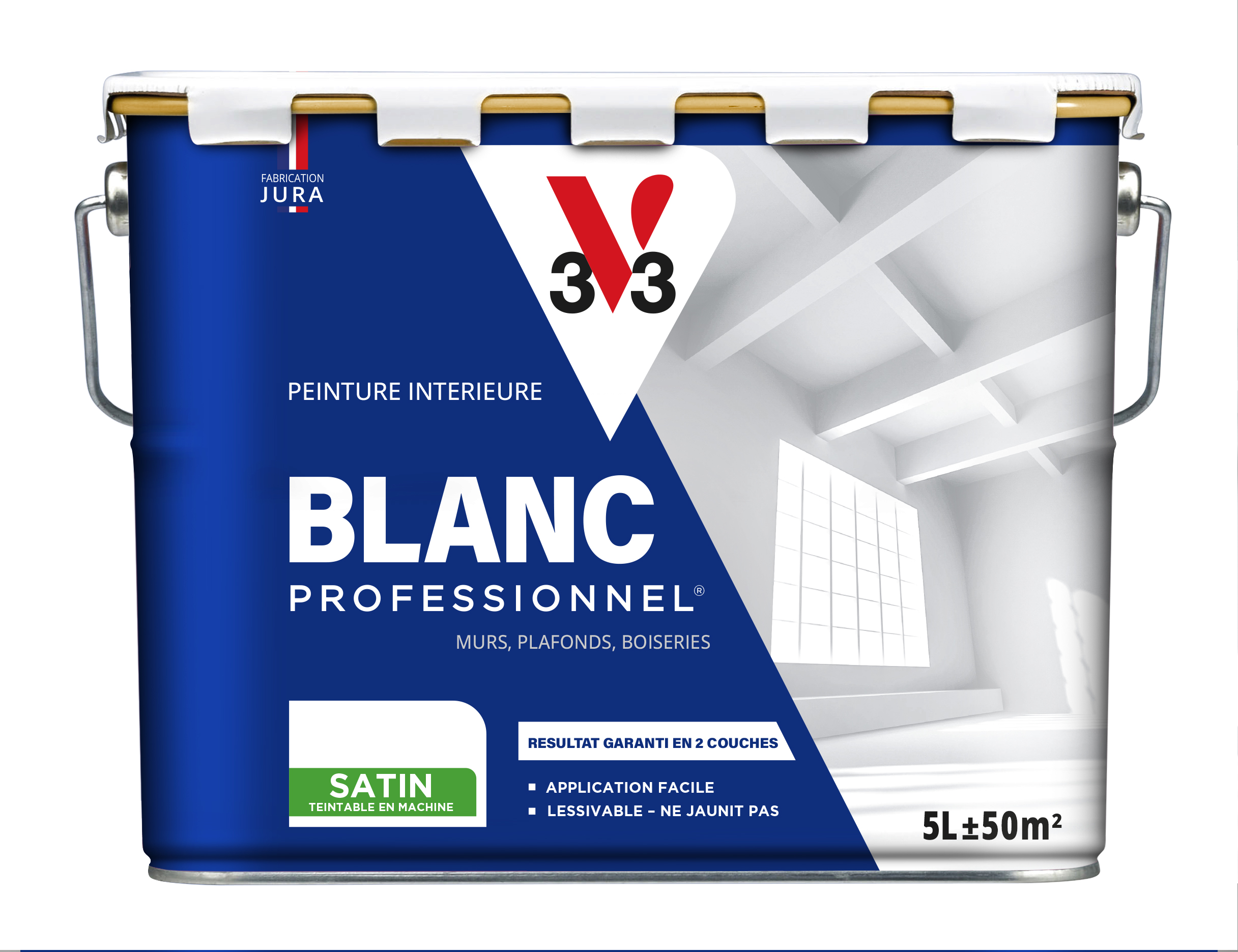 blanc professionnel acrylique satin 5L - V33